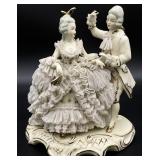 Dresden Art Victorian Couple Porcelain Lace