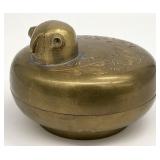 Etched Brass Bird Lidded Box