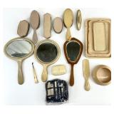 Vintage Celluloid Vanity Mirrors, Brushes & More