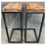 Pair Flip Top C End Tables