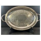 William Rogers Large Silverplate Oval Serving Tray