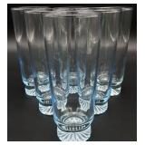 6pc Duz Crystal Star Sapphire Tumbler Glasses