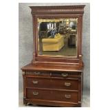 Antique 2 Over 2 Chest w/ Mirror