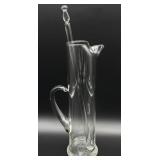 Blown Glass Martini Pitcher & Stirrer