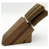 Faux Antler Handle Knives in Wood Block