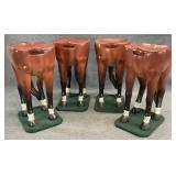 4 Fiberglass Horse Barstools