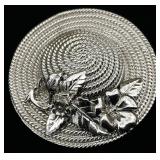 Silver Tone Hat Brooch