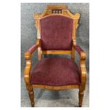 Eastlake Walnut Arm Chair