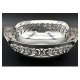 Silver Italian Style Pierced Oval Bowl, 160g