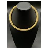 Gold Tone Wire Collar Necklace