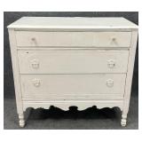 Antique White 3 Drawer Chest