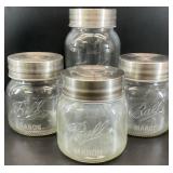 4pc 1 Gallon & 1/2 Gallon Ball Glass Mason Jars