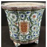 Chinese Footed Porcelain Cachepot Planter