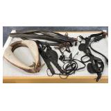 Antique Leather Horse Halters, Bridles & More