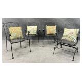 4 Wrought Iron Patio Chairs