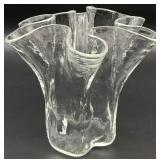 Muurla of Scandanavia Glass Handkerchief Vase