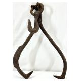 Large Forged Iron Logging Hook