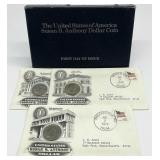 1979 3pc Susan B Anthony 1st Day Set