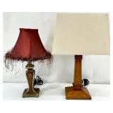 2pc Small Decorative Table Lamps