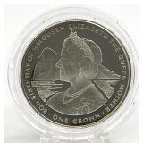 1980 Gibraltar Proof Queen Mother Sterling Crown