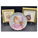 3pc Edna Hibel Ltd Ed. Art Plates