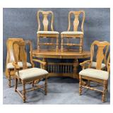 Keller Oak Dining Table & 6 Chairs