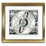 Celestial Moon Orbit Globe Map Art Print