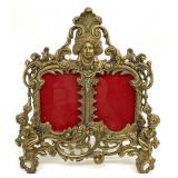 Victorian Style Ornate Cast Metal Picture Frame