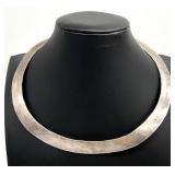 Signed Sterling Silver Choker Collar Necklace