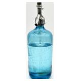 Vintage Blue A. Ebert Glass Seltzer Bottle