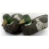 2pc Eastern NC Carved Cork Body Duck Decoys