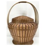 Vintage Wicker Basket w/ Lid