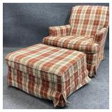 Vintage Plaid Chair & Ottoman