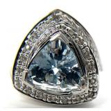 14k White Gold Aquamarine Ring