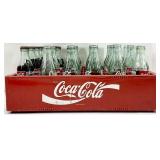 Vintage Coca Cola Plastic Crate & Glass Bottles