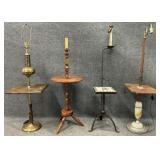 4pc Vintage Floor Lamp Tables