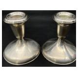 Pair Weighted Sterling Silver Candlesticks