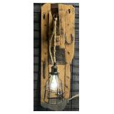 Handmade Wooden Wall Light Sconce