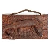 Rare Art Deco Alligator Skin Clutch Purse