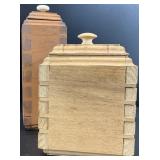 2 Robert M. Lewis Handmade Dovetail Wood Boxes