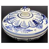 Delft Blue Hand Painted Covered Dish