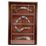 Aboriginal Art Boomerang Display Shadow Box