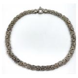 Italian Sterling Silver Entwined Link Necklace