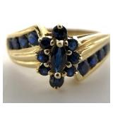 14k Yellow Gold Sapphire Ring