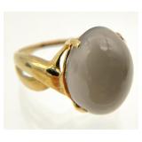 14k Yellow Gold Moonstone Ring