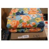 2 floral chair cushions