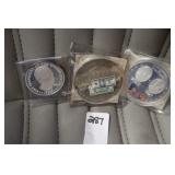 3 collectible presidential coins (display)