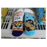 2pr looney toons kid sherpa lined socks