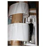 2 wall mount lamps w shades