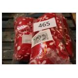 3 red snowflkae fleece blankets